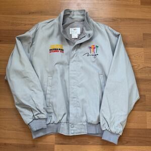 Vintage 90's Mirage Las Vegas Evander Holyfield vs Riddick Bowe Boxing Jacket XL